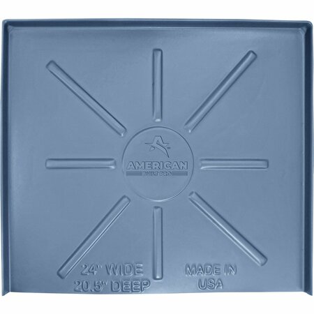 AMERICAN BUILT PRO Dishwasher Drain Pan - Open-Ended Directs wtr Upfront for Leak Detection  - 24 inch x 20.5 inch, Gry DWP-1G